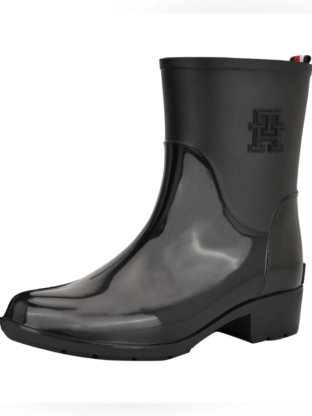 Tommy Hilfiger Womens Kippa Black Rain Ankle Boot Size US 11